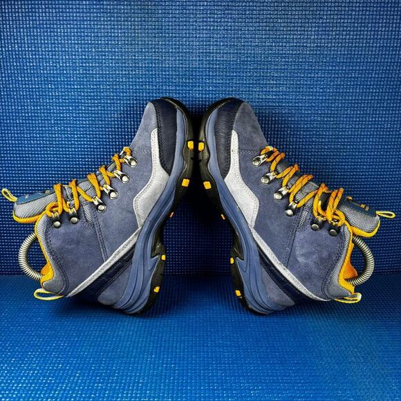 🔴 SKECHERS RELAXED FIT TREGO Women`s Size 5 Blue Yellow Hiking Boots 158258 - Picture 5 of 8